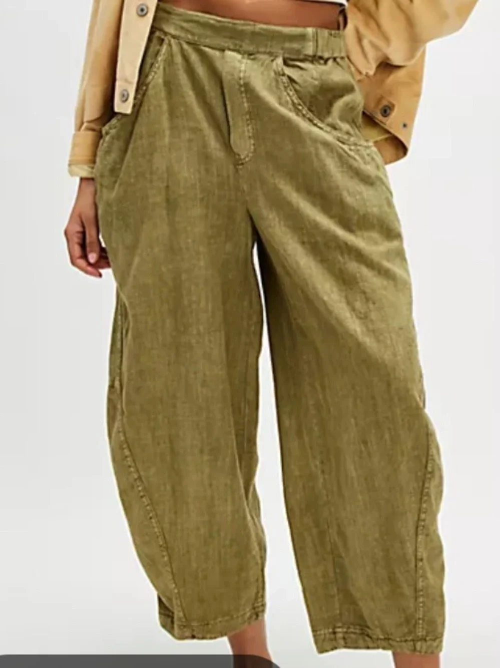 Rare! Free People XS High Road Barrel Pull On Pants